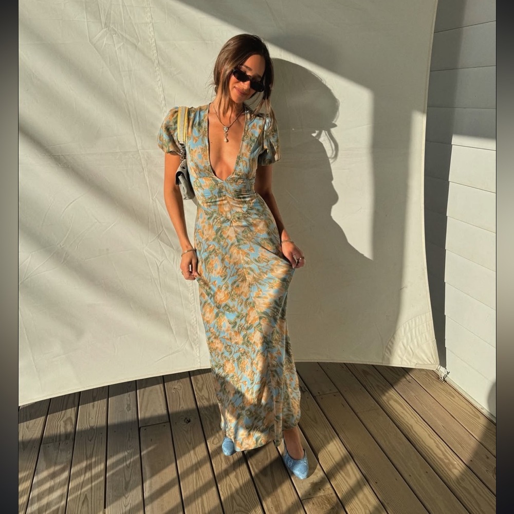 WeWoreWhat Puff Sleeve Maxi Dress